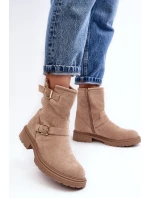 Dámské Boty Na Plochém Podpatku S Bežové model 21638093 - Boto Dámské Boty Na Plochém Podpatku S Bežové model 21638093 - Boto