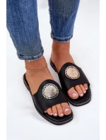 Pantofle Na Podpatku S Dekorací Černé model 21685588 - Boto Pantofle Na Podpatku S Dekorací Černé model 21685588 - Boto