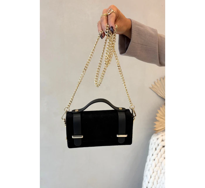 Kožená kabelka Z Semiše S Černá model 21728359 - Boto