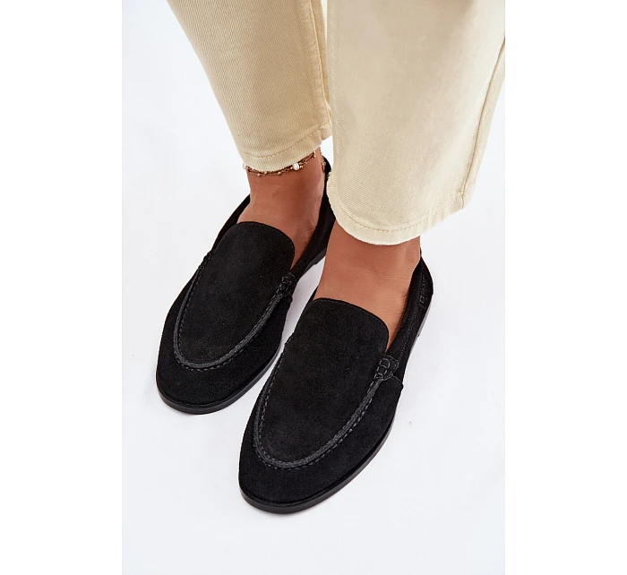 Dámské mokasiny z přírodního semiše Big Star model 22069376 Černé - Big Star Shoes