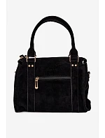 Eko semišová kabelka s přívěskem Černá model 22220865 - Flora&Co Eko semišová kabelka s přívěskem Černá model 22220865 - Flora&Co