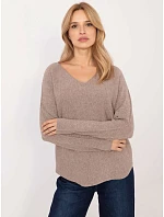 Sweter IT SW model 22404346 ciemny bezowy - FPrice Sweter IT SW model 22404346 ciemny bezowy - FPrice
