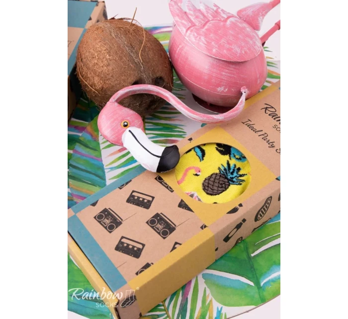 Sada ponožek PARTY BOX 3 páry duhových ponožek Sada ponožek PARTY BOX 3 páry duhových ponožek