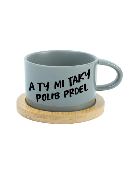 A TY MI TAKY POLIB PRDEL - šedý hrníček makronka 200 ml A TY MI TAKY POLIB PRDEL - šedý hrníček makronka 200 ml