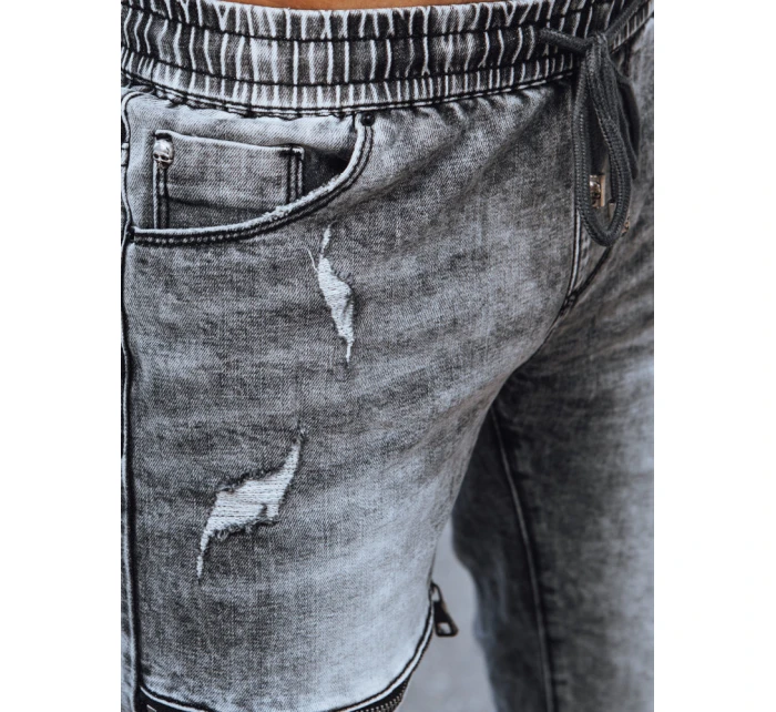 Pánské džínové kalhoty jogger šedé FashionStreet UX4039