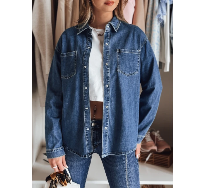 Dámská džínová košile OVERLLO modrá FashionStreet DY0454