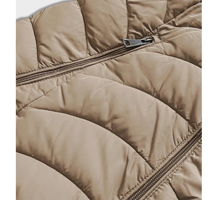 KRÓTKA DWUSTRONNA KURTKA DAMSKA ZIMOWA BEŻOWA model 21245214 - LHD