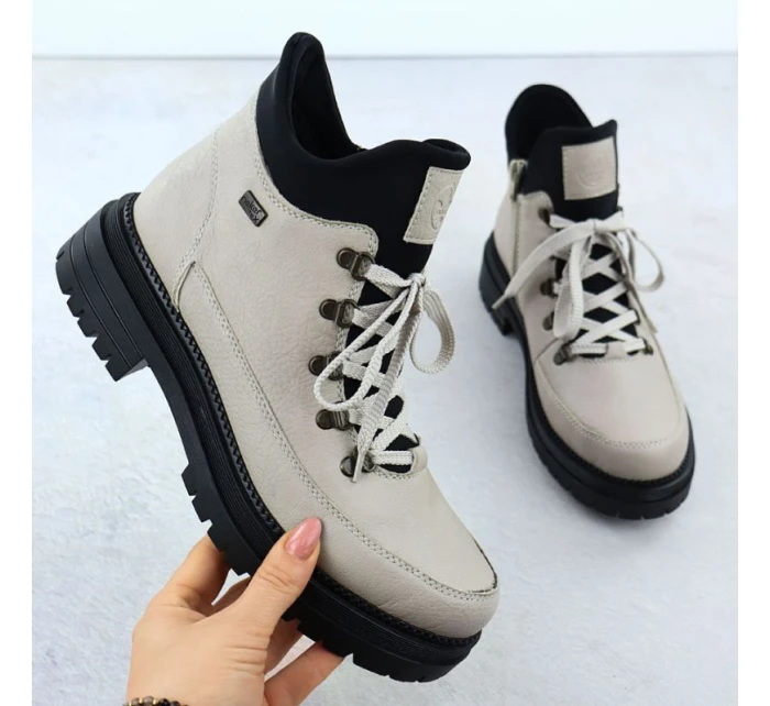 Dámské se zipem béžové model 21905914 - Rieker Dámské se zipem béžové model 21905914 - Rieker