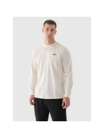 Pánské tričko oversize s potiskem a dlouhým rukávem 4F 4FWAW24TLONM315-11S Pánské tričko oversize s potiskem a dlouhým rukávem 4F 4FWAW24TLONM315-11S