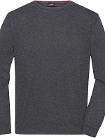 Daiber JN 1314 Pánský svetr s kulatým výstřihem 02.1314 anthracite melange