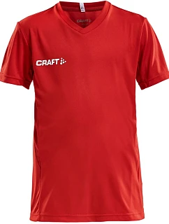 Squad Go Jersey Solid Jr Dětské sportovní tričko s výstřihem do V model 22468860 bright red - Craft Teamwear