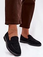 Dámské mokasiny z eko semiše černé Renelia