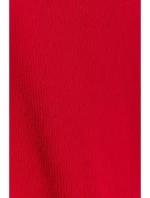 M821 Šaty z žebrového úpletu se širokými rukávy - červené