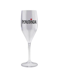 POHODINDA - čirá nerozbitná prosecco sklenice 150 ml