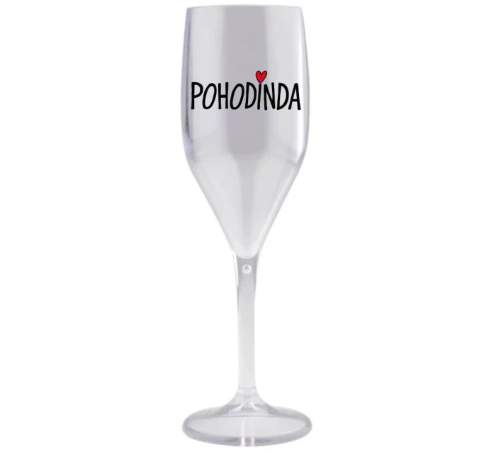 POHODINDA - čirá nerozbitná prosecco sklenice 150 ml