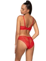 Dámská pushup podprsenka model 21078667 Estelle Červená - Mat Dámská pushup podprsenka model 21078667 Estelle Červená - Mat