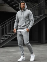 Pánská mikina s kapucí šedá BX3646