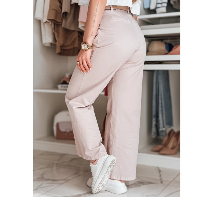 Dámské kalhoty s širokými nohavicemi MOBISKA růžová FashionStreet UY2620