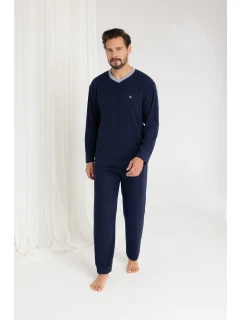 Pyžamo model 21422803 dlouhé/r froté 2XL3XL pánské - Regina