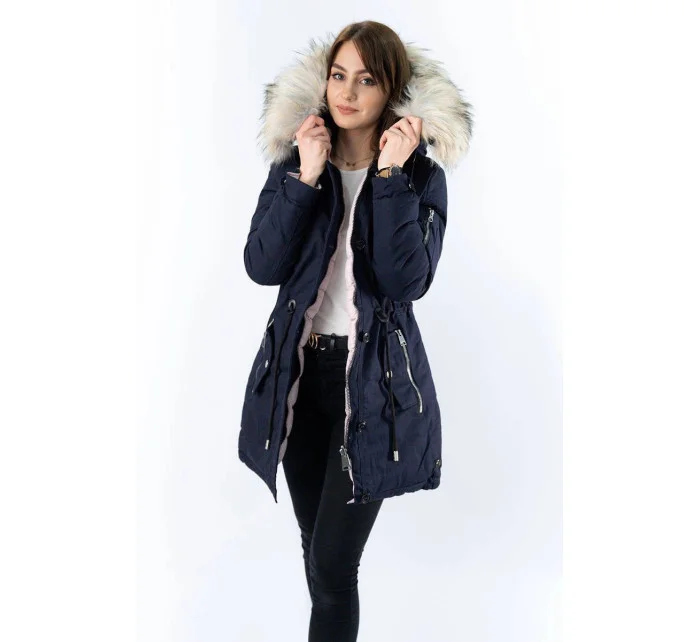 DWUSTRONNA DAMSKA KURTKA ZIMOWA Z KAPTUREM model 21241910 - SPEED.A