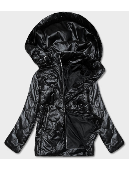 Černá dámská bunda s odepínací kapucí (B0131-1)