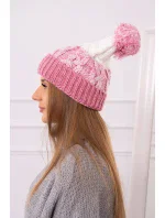 Dámská čepice s bambulí Abigail powder model 18751683 - K-Fashion