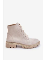 Flat Boots Lewski Shoes model 21607535 Světle béžová - Boto