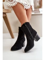 kotníčkové boty na podpatku z se na zip černé model 21667313 - Boto kotníčkové boty na podpatku z se na zip černé model 21667313 - Boto