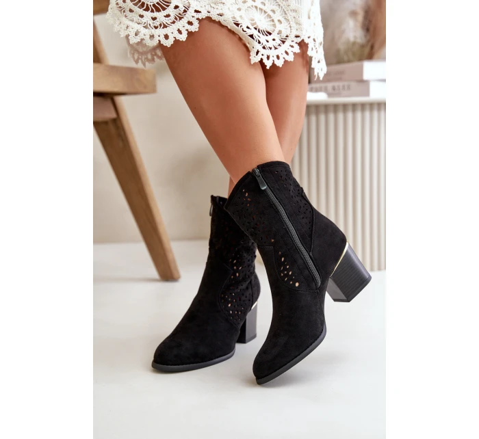 kotníčkové boty na podpatku z se na zip černé model 21667313 - Boto kotníčkové boty na podpatku z se na zip černé model 21667313 - Boto