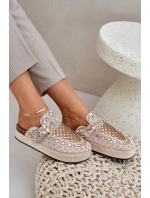 Zdobené Klapky Na Platformě Béžové model 21684886 - Boto