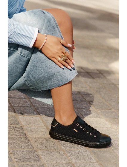 Dámské Textilní Tenisky Big Star RR274765 Černé Dámské Textilní Tenisky Big Star RR274765 Černé