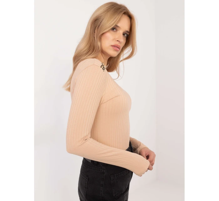 Bluzka RV BZ A model 20608934 camelowy - FPrice Bluzka RV BZ A model 20608934 camelowy - FPrice
