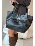 Dámská kabelka shopper s přezkou Nobo – černá