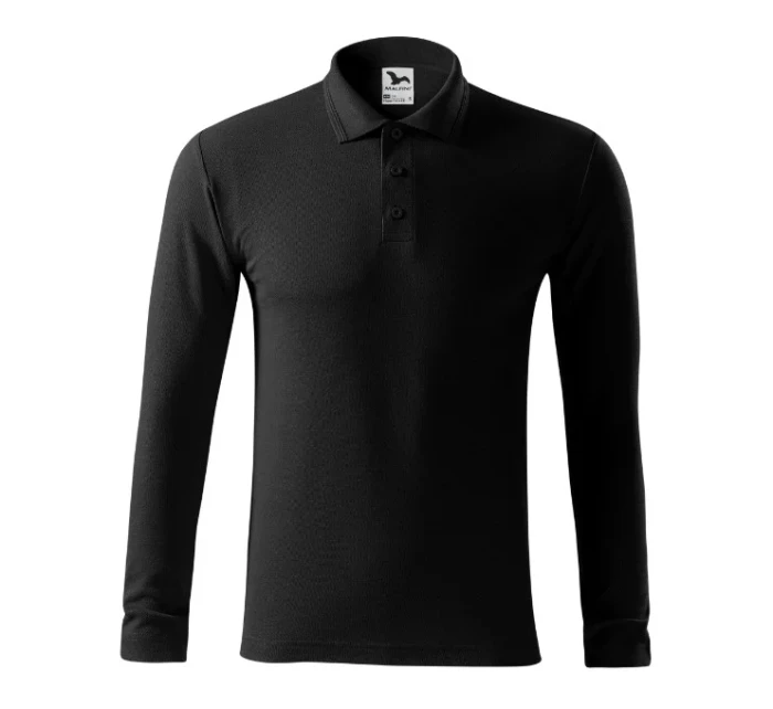 Pique Polo LS polokošile pánská černá