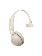 Jabra Evolve2 65 MS Mono Link380c bezdrátová sluchátka do uší, béžová + stojánek Jabra Evolve2 65 MS Mono Link380c bezdrátová sluchátka do uší, béžová + stojánek