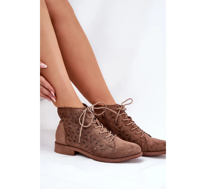 Nízké Boty S Vzorováním S.Barski HY51-185 Hnědé Nízké Boty S Vzorováním S.Barski HY51-185 Hnědé