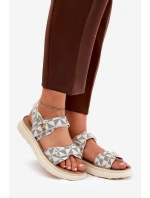 Dámské Sandały Z Materiálu Na Platformě Béžové Leriot Dámské Sandały Z Materiálu Na Platformě Béžové Leriot