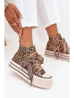 Dámské Tenisky S Mašlí A Zipem Na Platformě Panthera Mavara Dámské Tenisky S Mašlí A Zipem Na Platformě Panthera Mavara