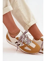 Dámské Tenisky s Ozdobným Šněrováním Žluté model 22039808 - Boto