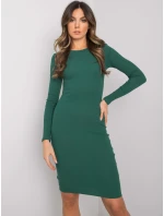 Šaty RV SK model 16327909 tmavě zelená - FPrice Šaty RV SK model 16327909 tmavě zelená - FPrice