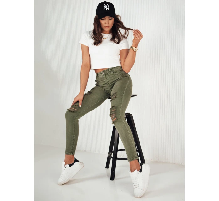 Dámské džínové kalhoty MOLI green FashionStreet UY1873