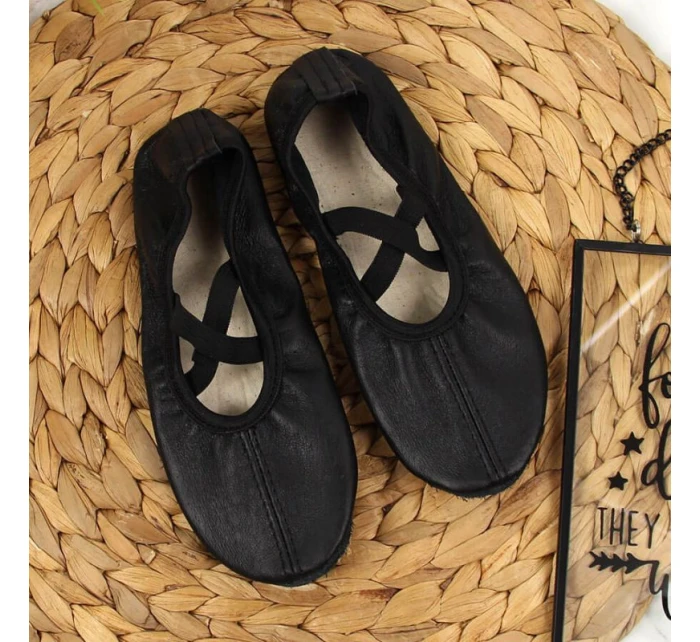 Dívčí kožené baleríny černé model 17296811 - Nazo Dívčí kožené baleríny černé model 17296811 - Nazo