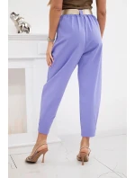 Kalhoty Summer Punto se zapínáním na nohavice fialka Kalhoty Summer Punto se zapínáním na nohavice fialka
