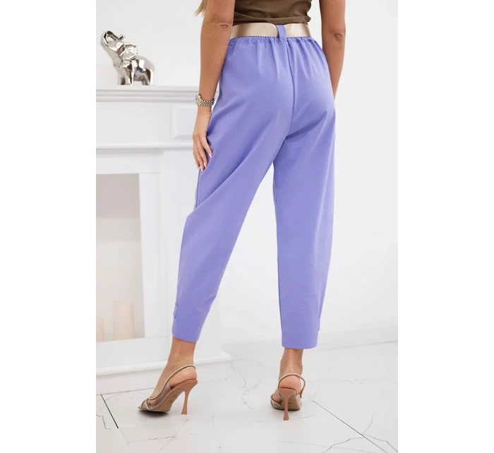 Kalhoty Summer Punto se zapínáním na nohavice fialka Kalhoty Summer Punto se zapínáním na nohavice fialka