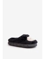 Teplé Kožešinové Pantofle Dámské Černé model 21677911 - Boto Teplé Kožešinové Pantofle Dámské Černé model 21677911 - Boto