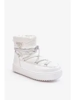 Dámské sněhule na platformě se šněrováním, bílý Fleure