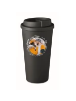 Personalizovaný cestovní termohrnek s květinový ohraničením 