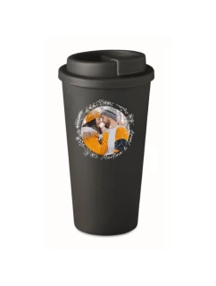 Personalizovaný cestovní termohrnek s květinový ohraničením 