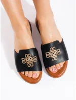 Krásné dámské  nazouváky černé bez podpatku