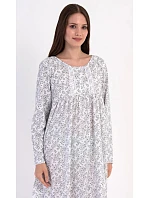 Dámská noční košile s dlouhým rukávem model 22405142 - Vienetta Dámská noční košile s dlouhým rukávem model 22405142 - Vienetta